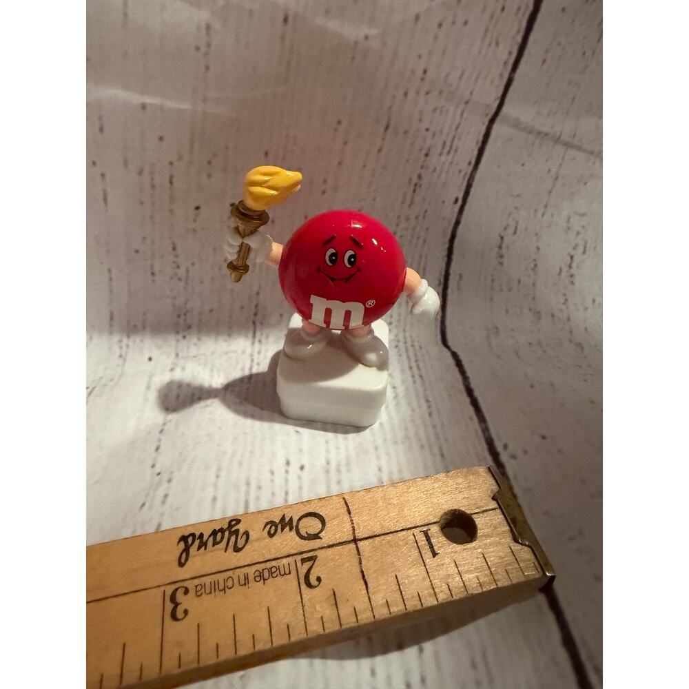 1991 Mars M&M’s Plastic Candy Dispenser Featuring Red M&M  Holding a Torch